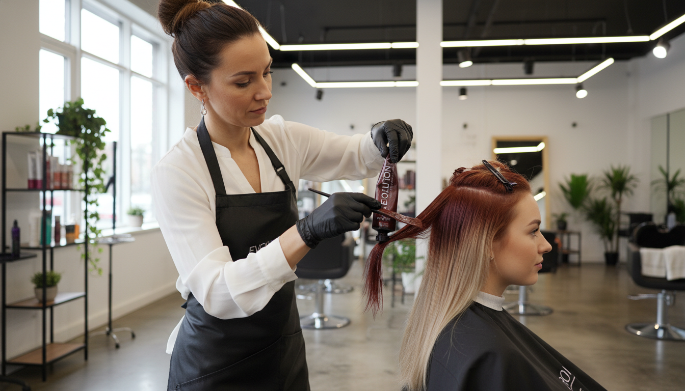 flawless shine on keratin-infused evolution hair color