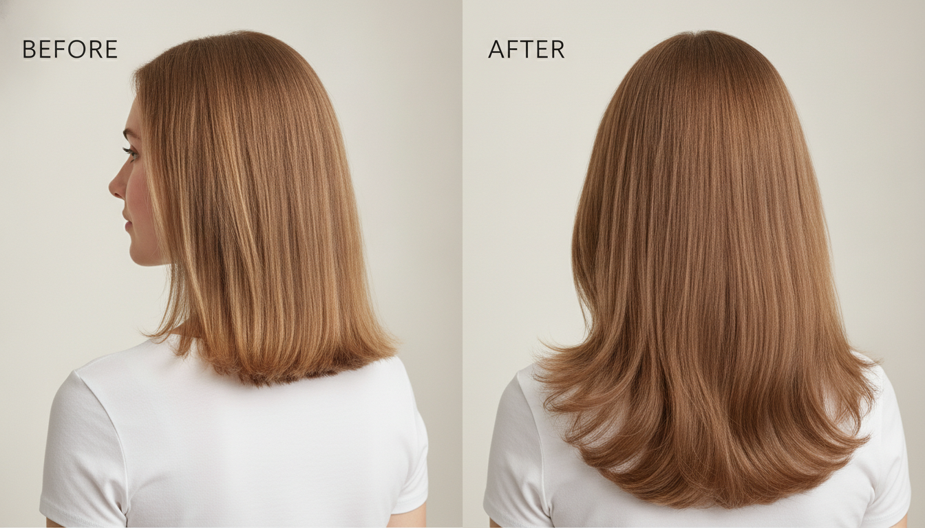 A stylist meticulously applying micropele canvas secrets to a client's hair, demonstrating precision and care.