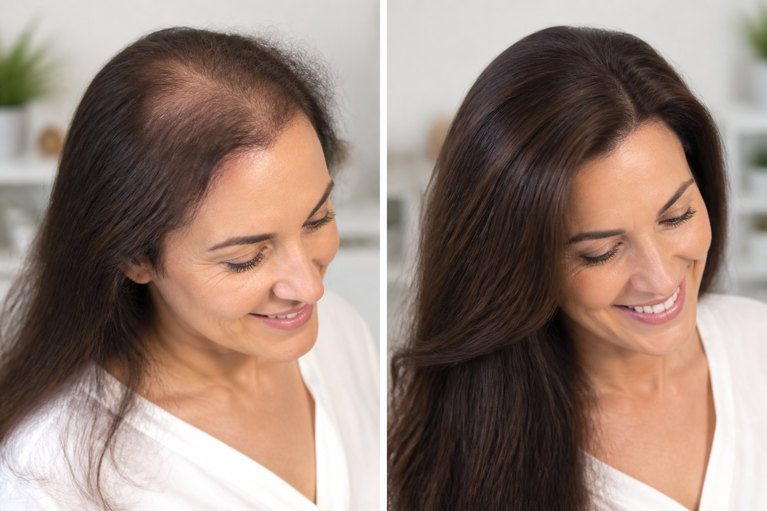 micropele hair implantation resulting in voluminous, healthy-looking hair