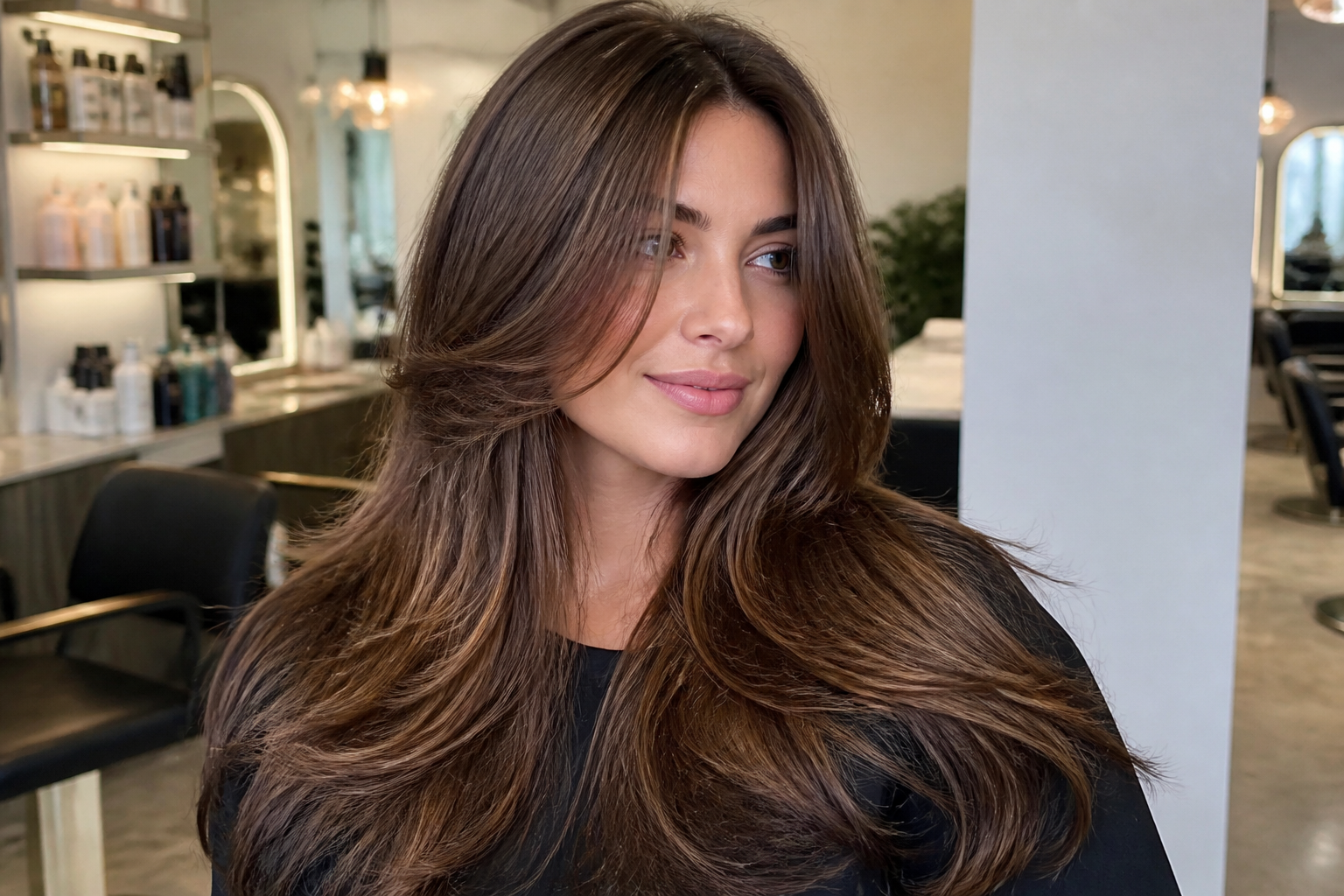 layered extension haircut for natural volume