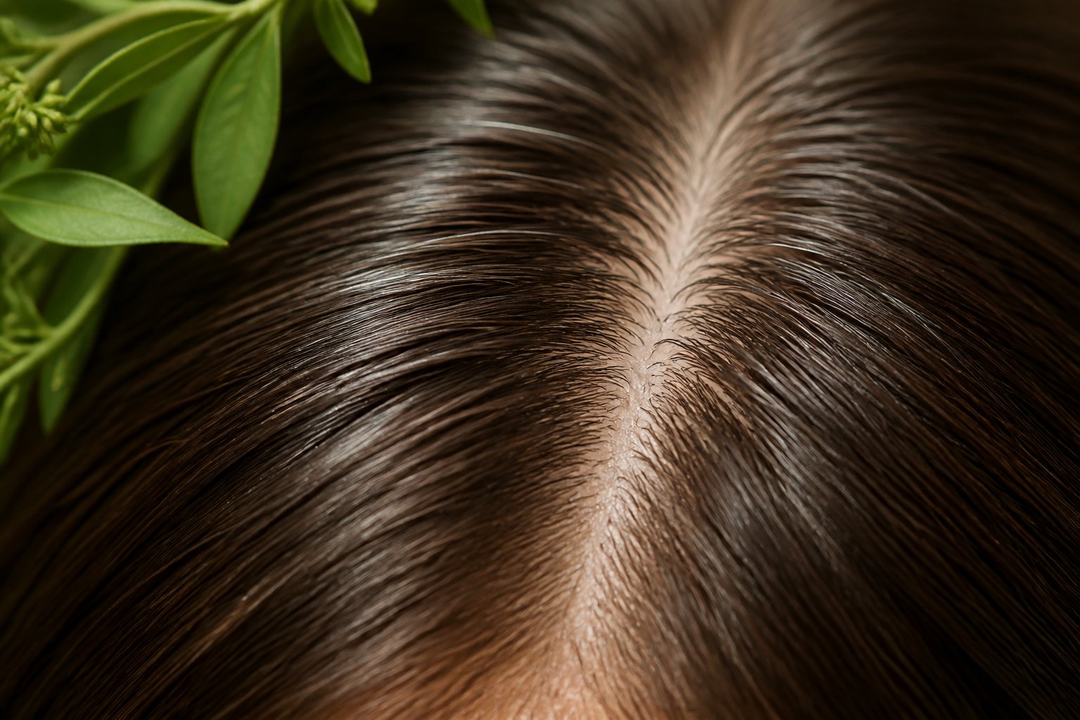 A person demonstrating a serene, minimalist hair care routine, showing simple, effective steps, possibly with water conservation or fewer products, highlighting low hair usage benefits.